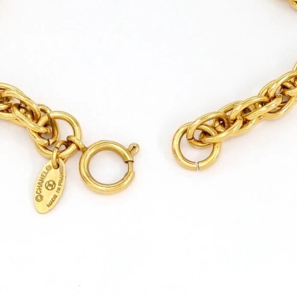 CHANEL CC 31 Rue Cambon Coin Necklace 36" Gold Tone Auth #24590 - Picture 6 of 7